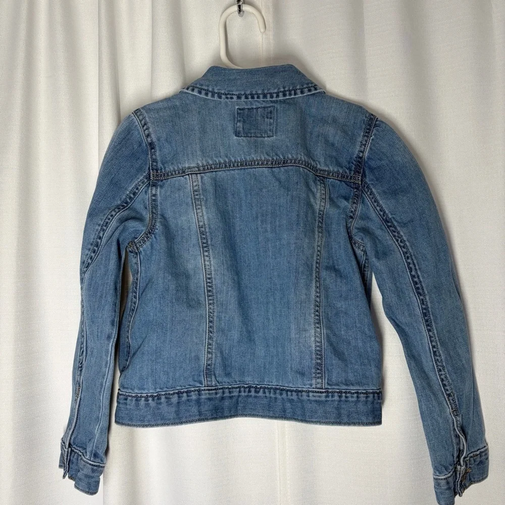 OshKosh B'Gosh Denim Trucker Jacket Snap Close Kids Girls Size 7 Unisex Classic